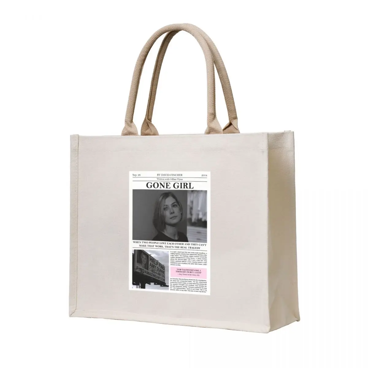 

GONE GIRL // movie poster aesthetic quotes Tote Bag tote bag men women bag canvas shopping shopping logo