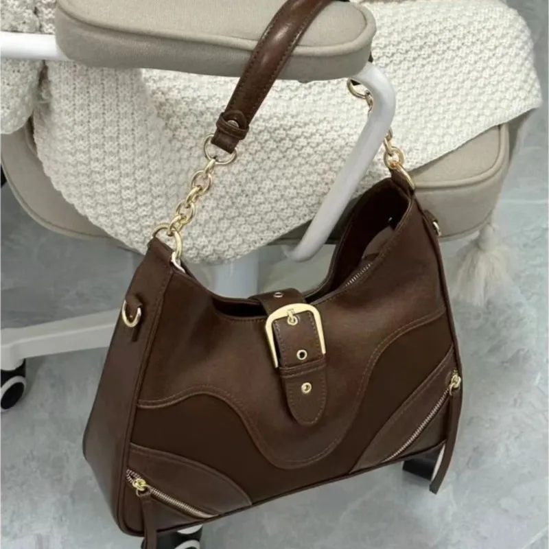 

JIAERDI корейская винтажная разноцветная коричневая сумка женская лоскутная большая вместительная сумка на плечо женская цепочка повседневная сумка-тоут шикарная