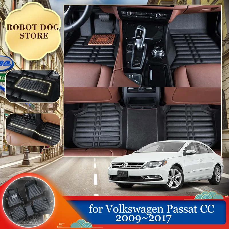 

Car Leather Floor Mat for Volkswagen VW Passat CC 2009~2017 2010 2011 Foot Waterproof Inner Liner Carpet Pad Custom Accessories