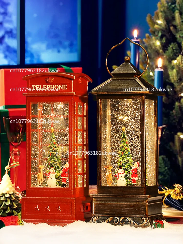 

Christmas tree gift music box carousel music box snowflake crystal ball gift