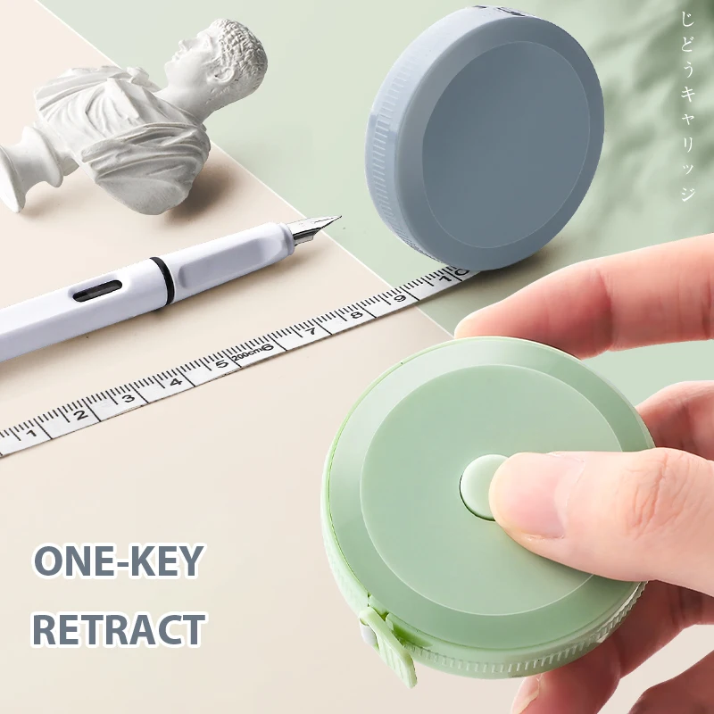 Multifunctional Tape Measure Measuring Tool with 1.5M Soft Ruler Automatic Telescopic Tape Measure Sewing Clothing Measurement