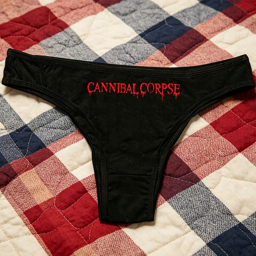 2026 Spring/Summer Women's Gothic Style Triangle Underwear Fashion Slimming Casual Printed Underwear Emotional Rock Punk Y2K Spi