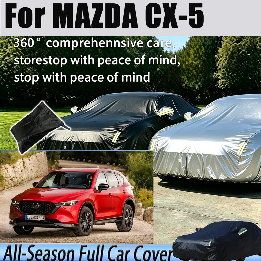 

Outdoor Protection Full Car Cover Snow Cover Sunshade Waterproof Dustproof Exterior Car Accessories For Mazda CX-5