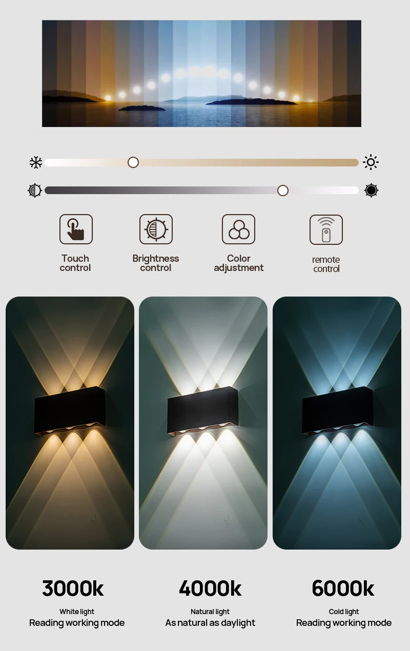 Wiederaufladbare LED-Wandleuchte 5200mAh, Magnetische Kabellose Wandlampe mit Fernbedienung, 3 Farbtemperaturen, 4 Farben Verfügbar – Detail 7