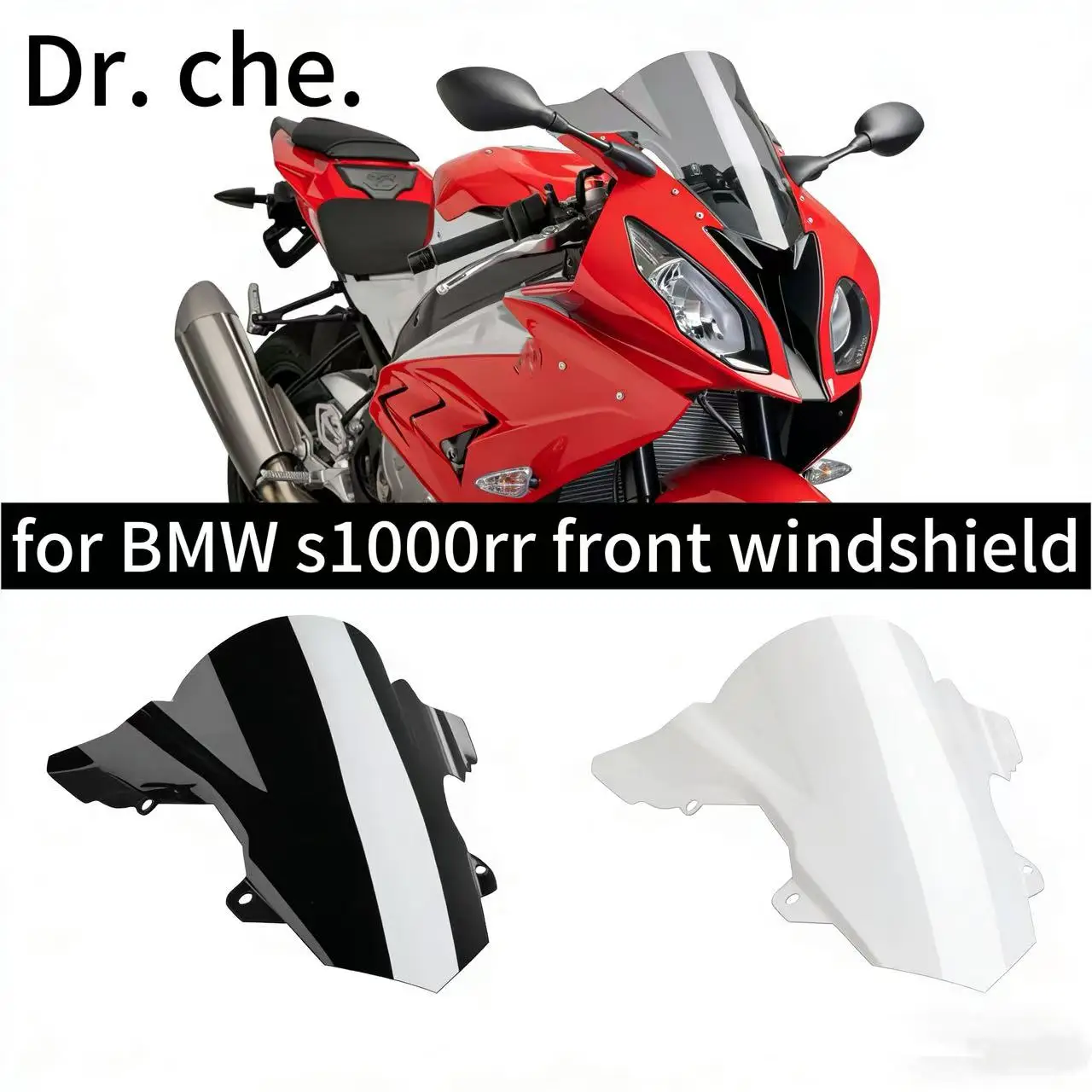 

Adecuado para BMW S1000RR 15-18, modelos nuevos y antiguos con modificación competitiva y palas de viento de pista de parabrisas