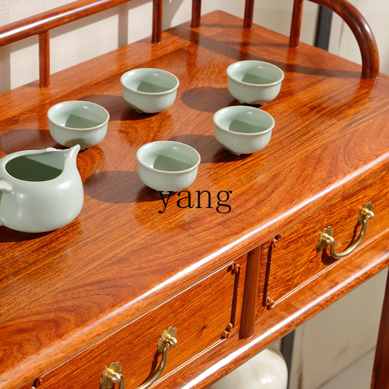 LTT mahogany furniture rosewood tea cabinet dining side cabinet Chinese solid wood tea cabinet