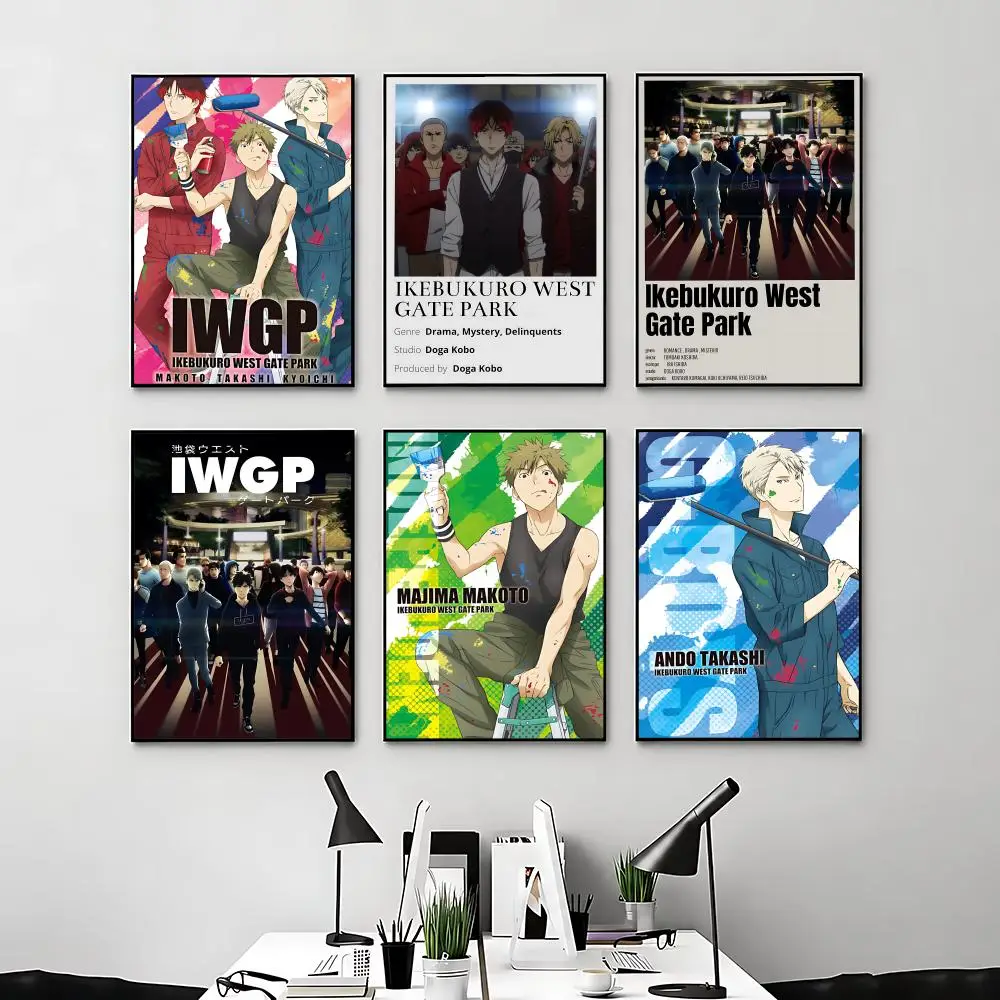 Anime IIkebukuro West Gate Parked Poster Posters Anime Room Decor Decoration Movie Backpack Wall Interior Music Wall Art