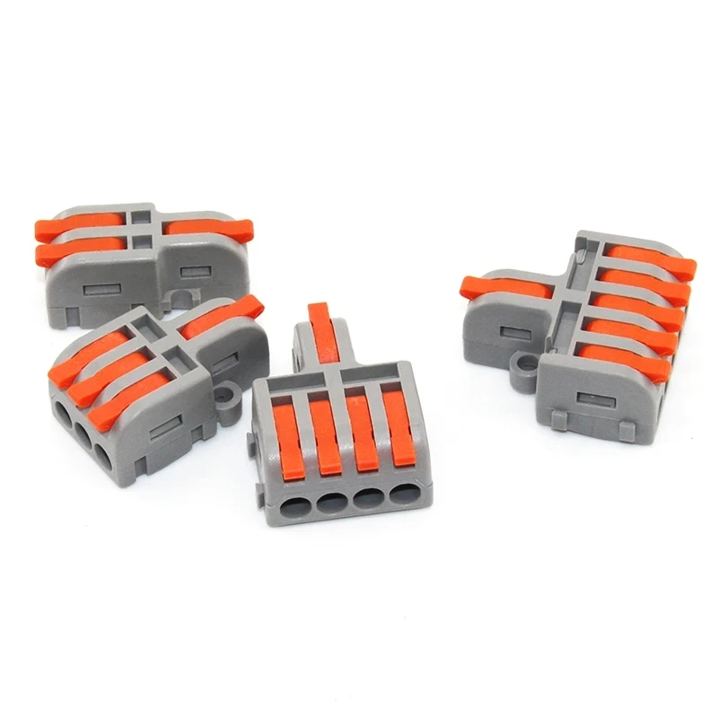 Mini Fast Wiring Cable Connectors Universal Compact Splitter Electrical Conductors Push-in Home Terminal Block Junction Box