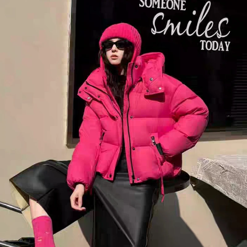 Overjas Witte Eendendons Vrouwen Warme Vrouwen Donsjack 2025 Winter Nieuwe Hoge Kwaliteit Capuchon Vrouwen Donsjack Mode Parker H767