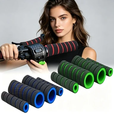 

Shock Absorbing Sponge Grips for Motorcycle Handlebars Comfortable Foam Hand Grips for Long Distance Riding for Motorbike E-Bike