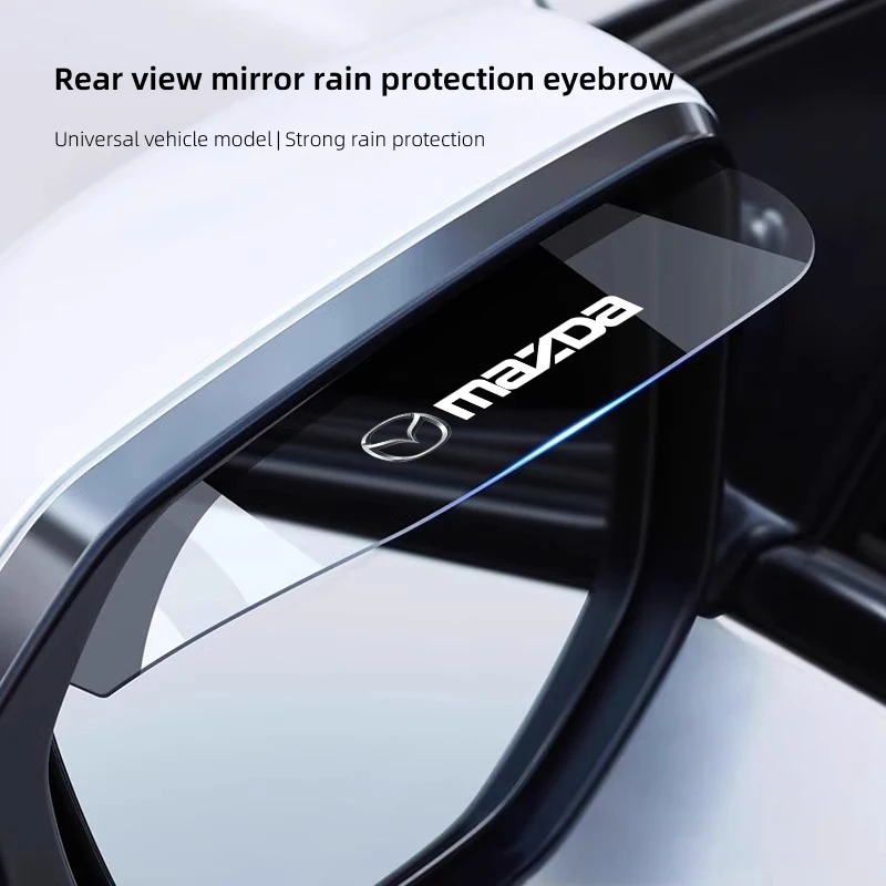 2Pcs Car Rearview Mirror Rain Eyebrow Rainproof Shield For Mazda 6 2 3 CX50 CX60 BT-50 CX5 CX30 MX-5 CX3 CX8 Atenza CX80 CX70