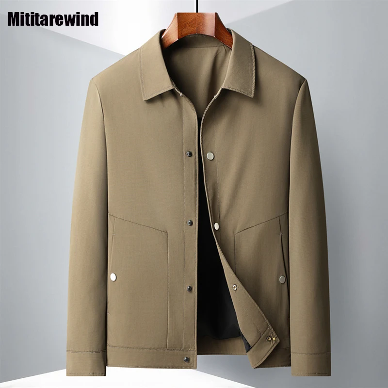 Brand Jacket Spring Fall New Man Jacket Workwear Male Coat Causal Single-breasted Jackets Fashion Middle Aged Men's Clothing