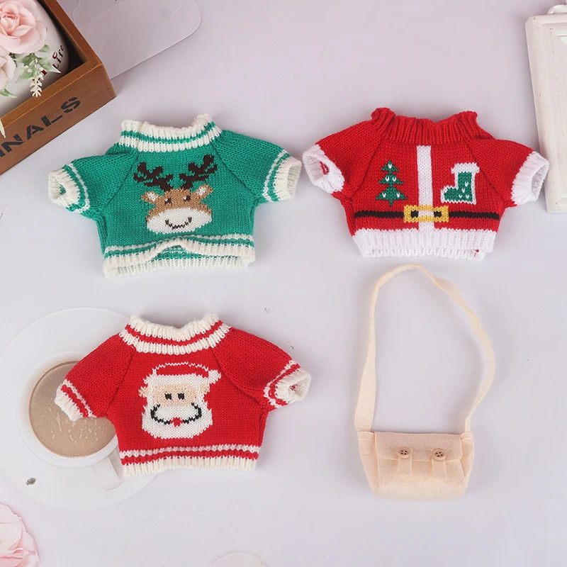 1 Pc 20-30cm teddy bear doll duck Christmas series sweater Bag Plush Doll Clothes