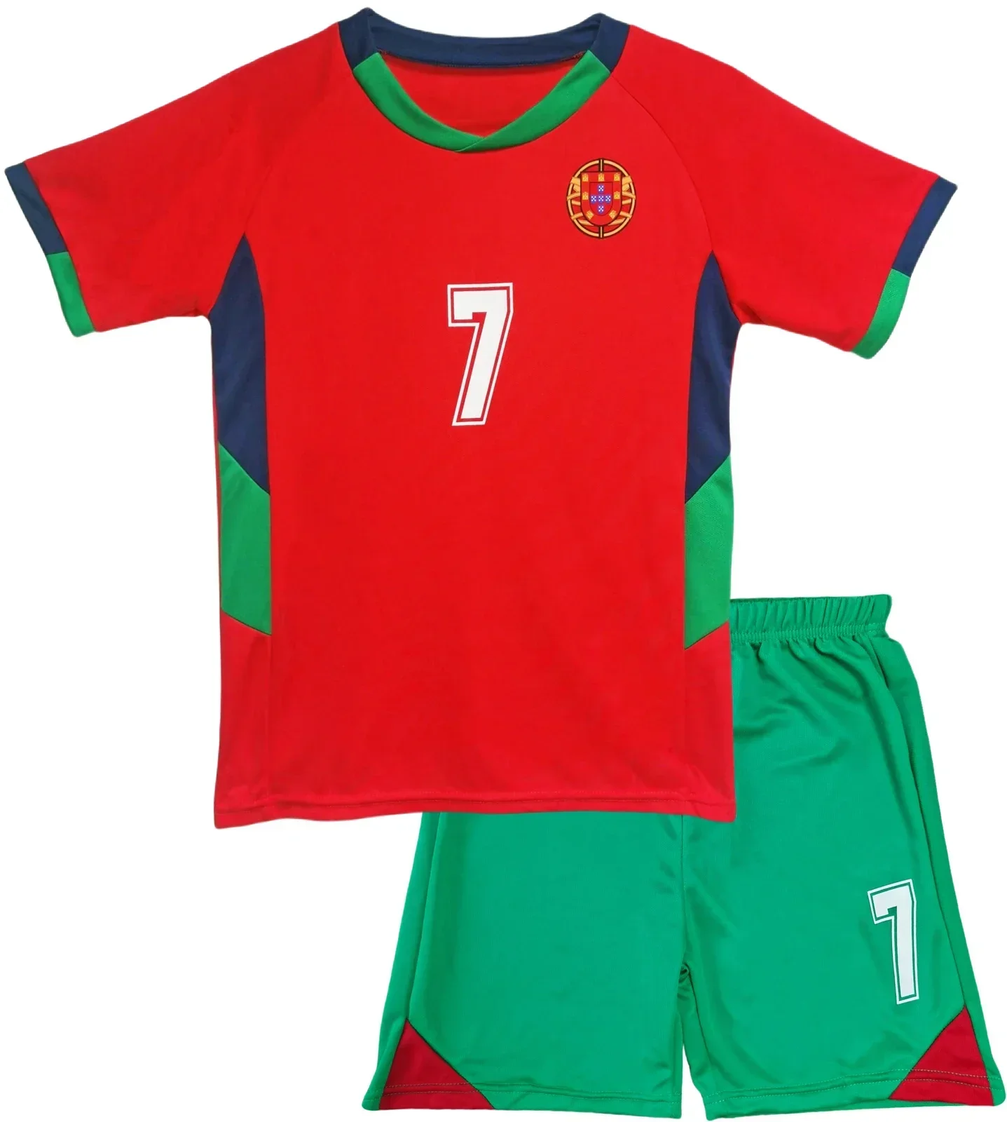 Fußballtrikots für Kinder, Sportfan für Jungen und Mädchen, Jugend-Fußballtrikots und Shorts, Strümpfe, Set für 4–14 Jahre