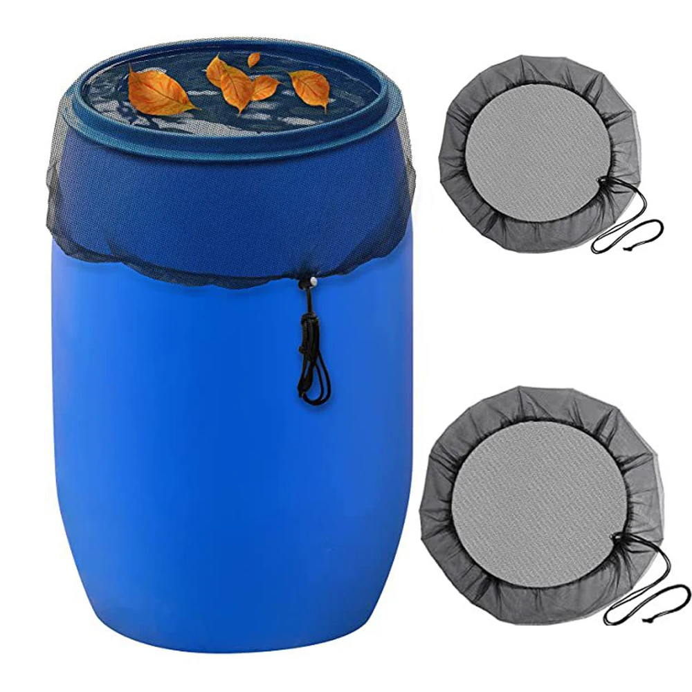 

60/95CM Durable Outdoor Mesh Cover Netting Rain Barrels Water Collection Buckets Cover Water Tank Protection Garden Supplies