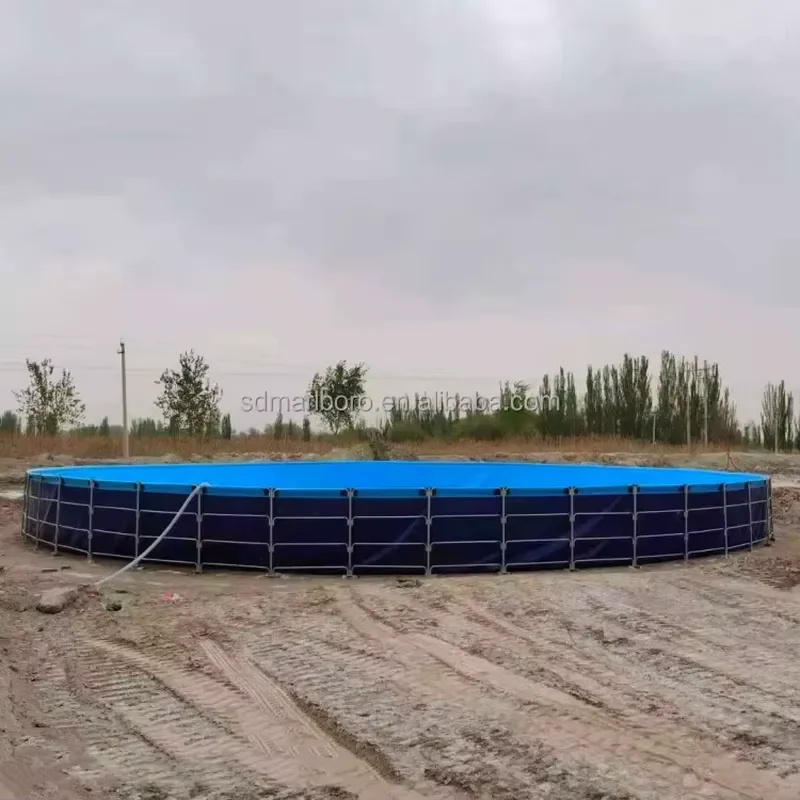 Flexible PVC Farming Pond Round Water Tanks Fish Tanks with Galvanized Steel Pipe Frame for All Models