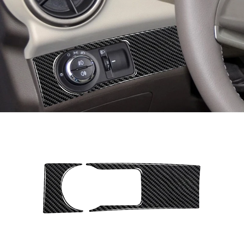 For Chevrolet Sonic 2012 2013 2014 2015 2016 Carbon Fiber / PVC Car Interior Soft Trim Headlight Control Panel Sticker Cover