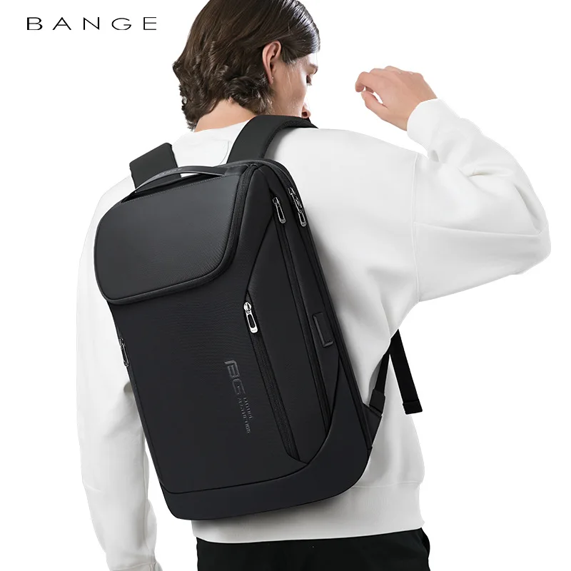 BANGE Backpack Men\'s 15.6-inch Business Backpack Large Capacity Laptop Backpack