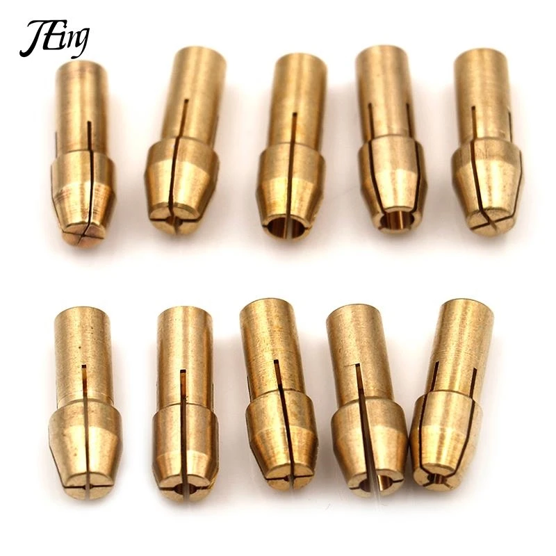 

10Pcs brass drill chuck collet bits 0.5-3.2mm 4.8mm shank for rotary tool