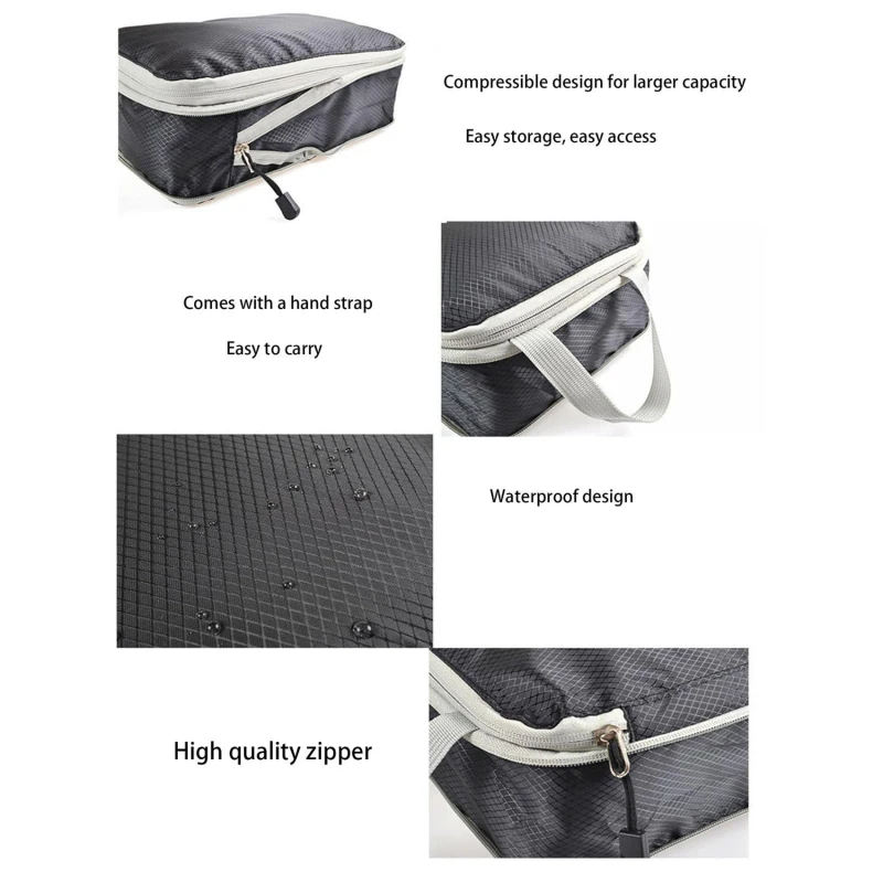 Travel Storage Bag com sapatos, roupa interior, sutiã, meias Finishing Packing, Bagagem Vestuário Organizer, Compression Organizer, Hot, 4Pcs, 2024