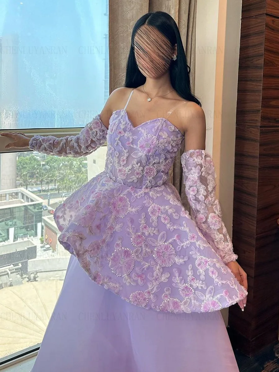 Lavender Sequin Lace Formal Occasion Dresses 2023 Sweetheart Tiered Luxury Ball Gowns Lace Up Evening Party Gowns فساتين الحفلات