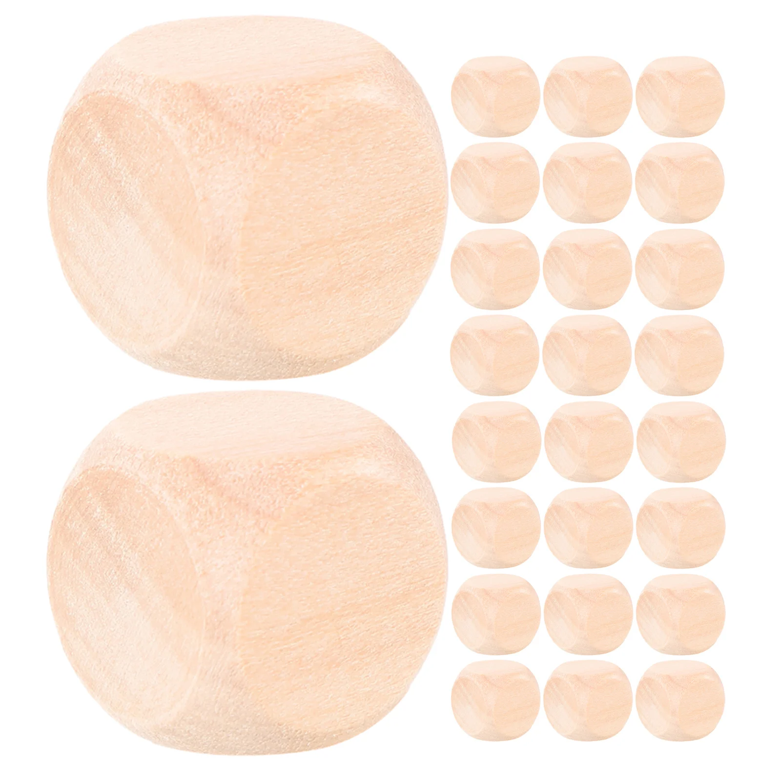 

50Pcs 18mm Wooden Blank Smooth Edges Unfinished Craft Blocks for DIY Graffiti Board Games Party Supplies 18mm