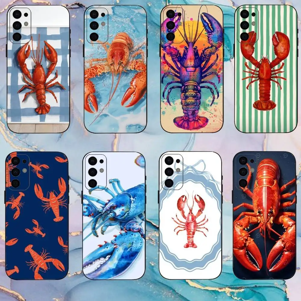 

Animal Lobster Art Phone Case For Samsung S25,S24,S21,S22,S23,S30,Ultra,S20,Plus,Fe,Lite,Note,10,9,5G Black Cover