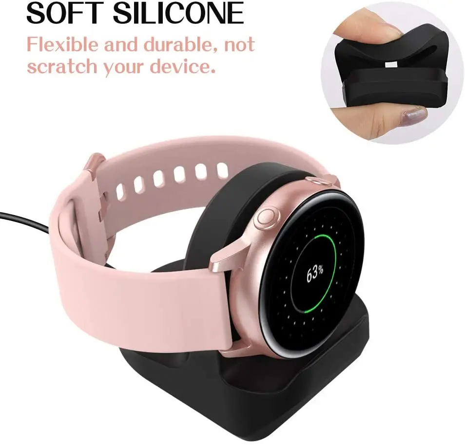 تهمة كابل لسامسونج غالاكسي ساعة 5 4 LTE الكلاسيكية حامل قفص الاتهام قوس ل غالاكسي ساعة 3 نشط 2 USB شحن محول الكابلات