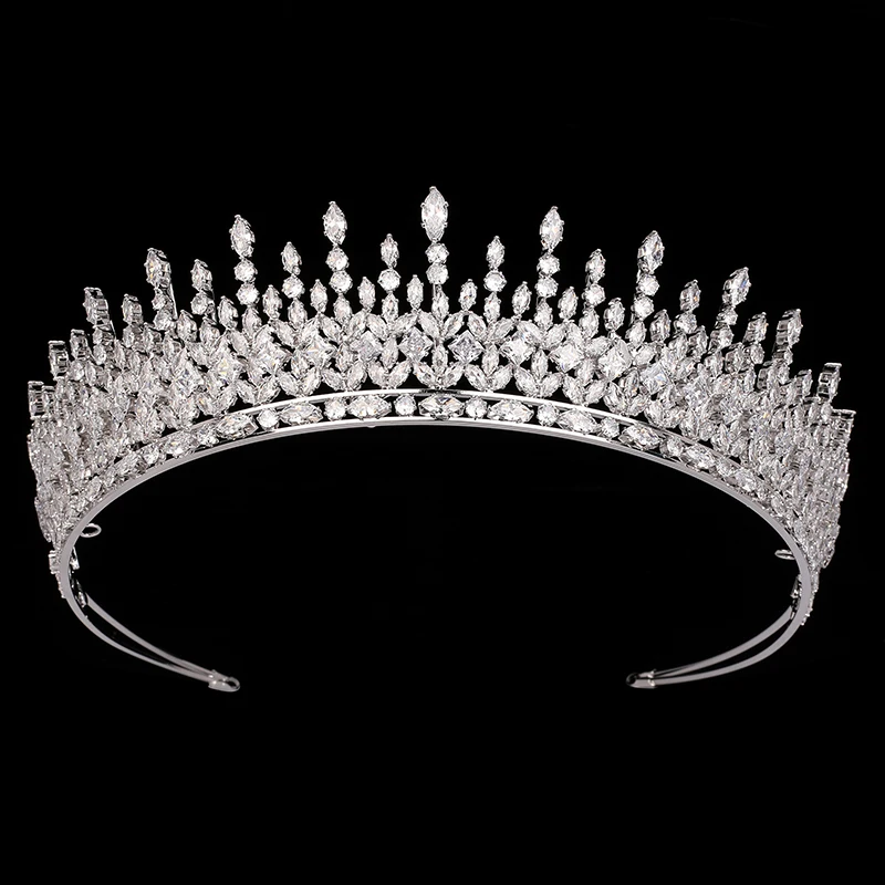 

Crown HADIYANA Fashion Wedding Bridal Crown Jewelry Tiaras Headband Elegant Headwear Prom Hair Accessories BC6406