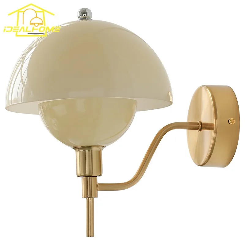 الفرنسية القرون الوسطى كريم الرياح الممر الجدار مصباح LED G9 جو دافئ الزجاج الحائط غرفة المعيشة مدخل السرير خلفية بار #5