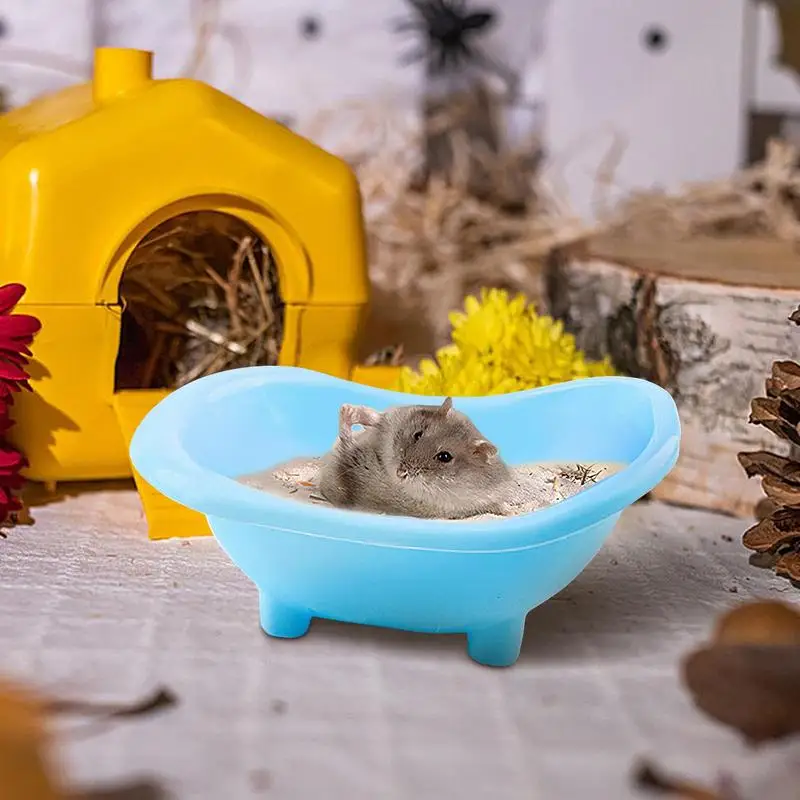 Hamster Bathtub Pet Mouse Bathing Bathtub Hamster Bathing Toy Small Animal Ice Bathtub Habitat House Sleep Nest For Chinchilla