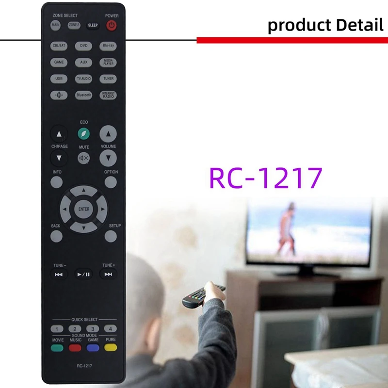 2X RC-1217 Remote Control Replace For Denon AV Receiver 30701024500AD AVR-X1500H AVR-S750H AVR-X1400H AVR-X1600H