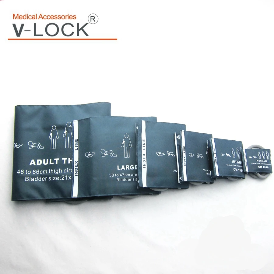 Popular 6 Size Nylon Blood Pressure Cuff Single  Tube Nylon Oxford Patient Monitor Nibp Cuff Bp Meter - Image 3