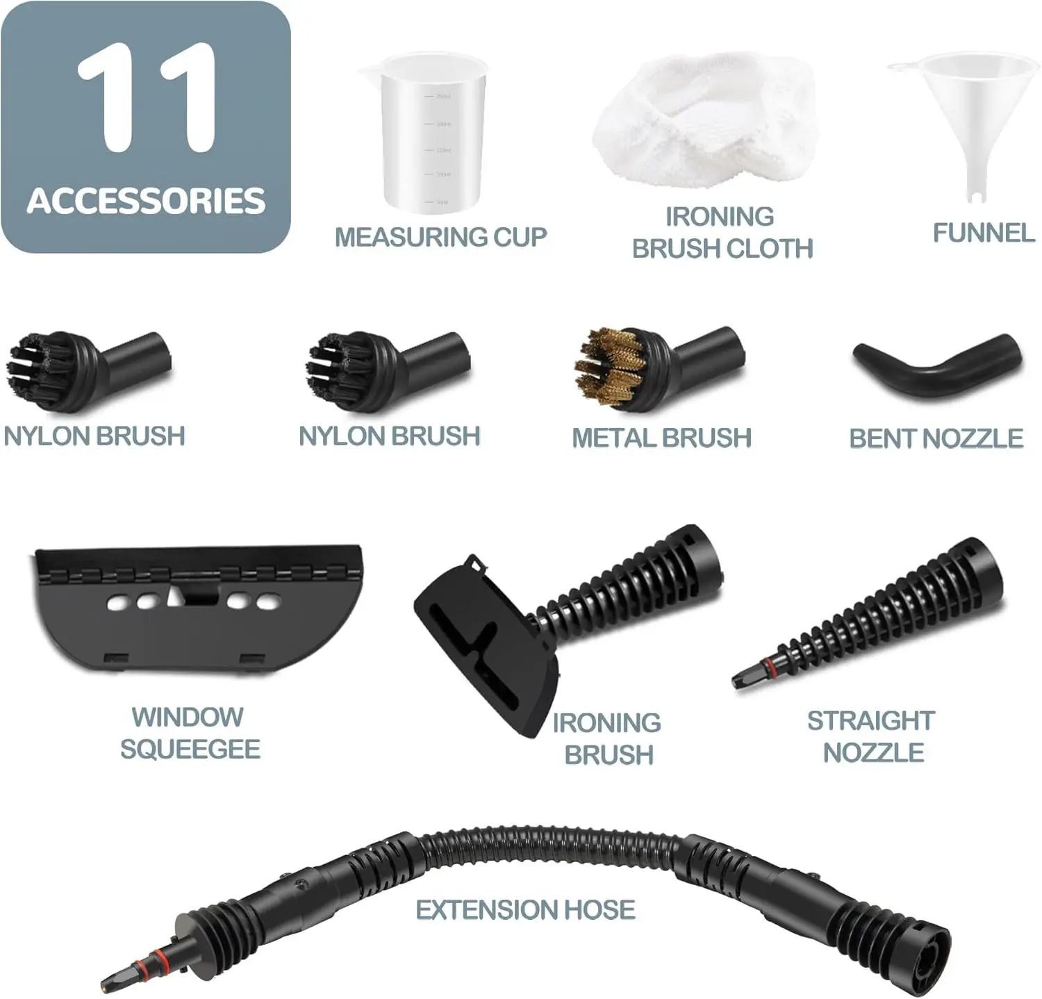 Handheld Steam Cleaner, Portable Steamer with Large Capacity,11-Piece Accessory Set for Floor, Car, Carpet, Upholstery,2025 NEW image 6