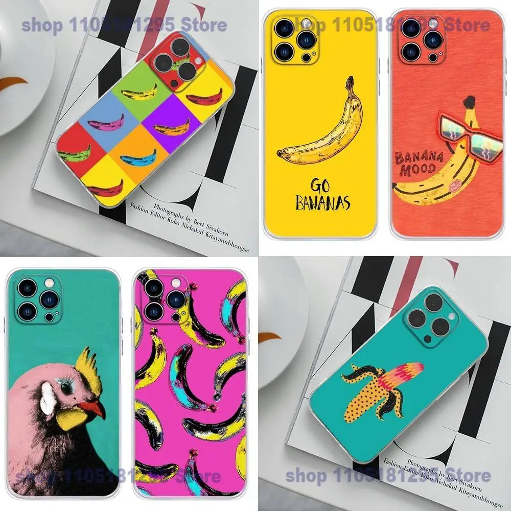 

A-Andy W-Warhol Art Banana Phone Case For iPhone 17 16,15,14,13,12,11 Plus,Pro,Max,XR,Plus,E,Mini Transparent Cover