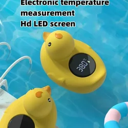 Little Yellow Duck Thermometer Baby Bathtub Shower Water Thermometer Baby Safe Temperature Sensor Floating Waterproof Baby