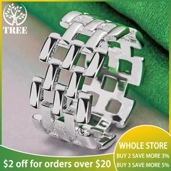 Anillos huecos de Plata de Ley 925 para hombre y mujer, joyería para fiesta, compromiso, boda, regalo de cumpleaños, promociones, venta al por mayor