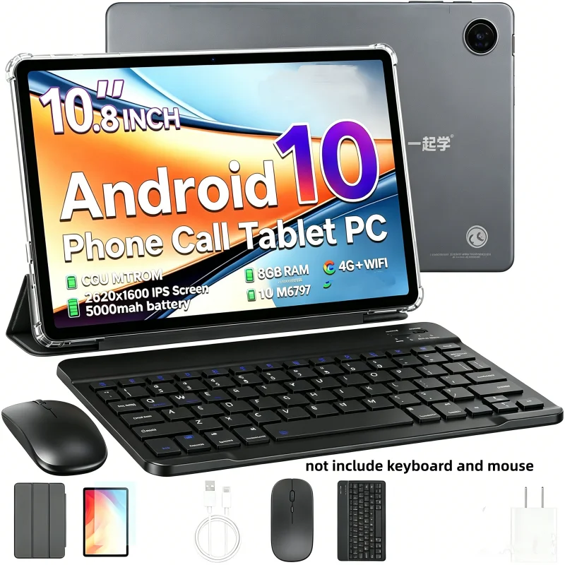 휴대용 10.8인치 X20L 안드로이드 10 통화 가능 Q1 태블릿, A53 10코어 MT6797 칩셋, 대용량 8GB+128GB 메모리, 초고화질 2560×1600 IPS