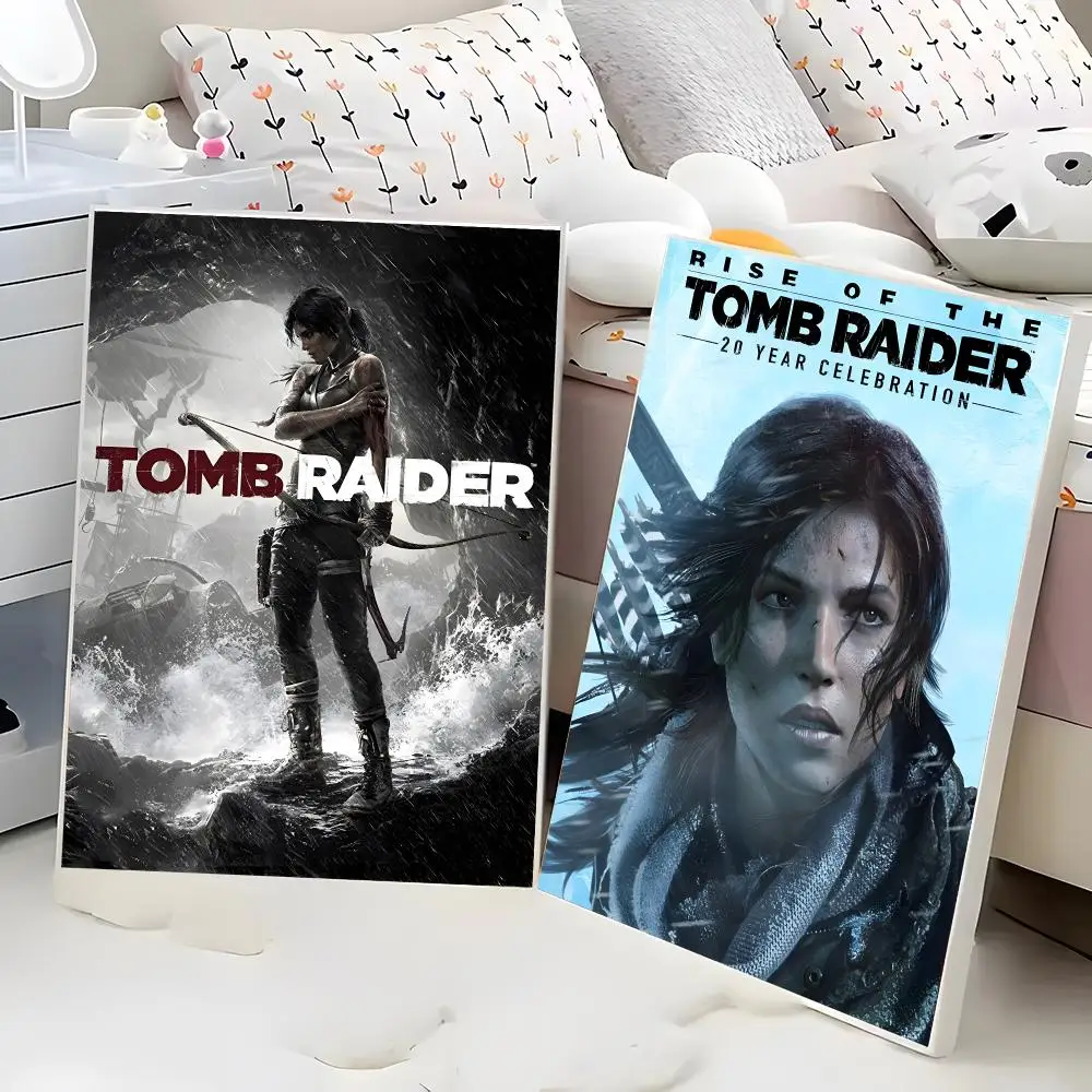 Tomb Raider TR Lara Croft Adventure Gaming Female Protagonist Painting Calligraphy Poster Eco-Friendly Decor Frameless Canvas