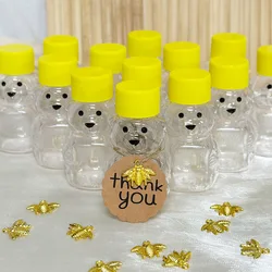 20pcs/50pcs 2 oz Honey Bear Bottle with Yellow Lids Bear Shape Juice Bottle Wedding Guest For Gifts Baby Shower Party Favors