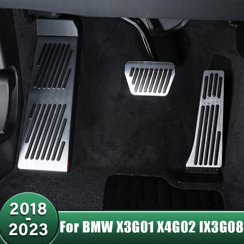 

Aluminum Car Accelerator Brake Pedals Cover Footrest Pedal Anti-Slip Pads For BMW X3 G01 X4 G02 IX3 G08 2018-2020 2021 2022 2023