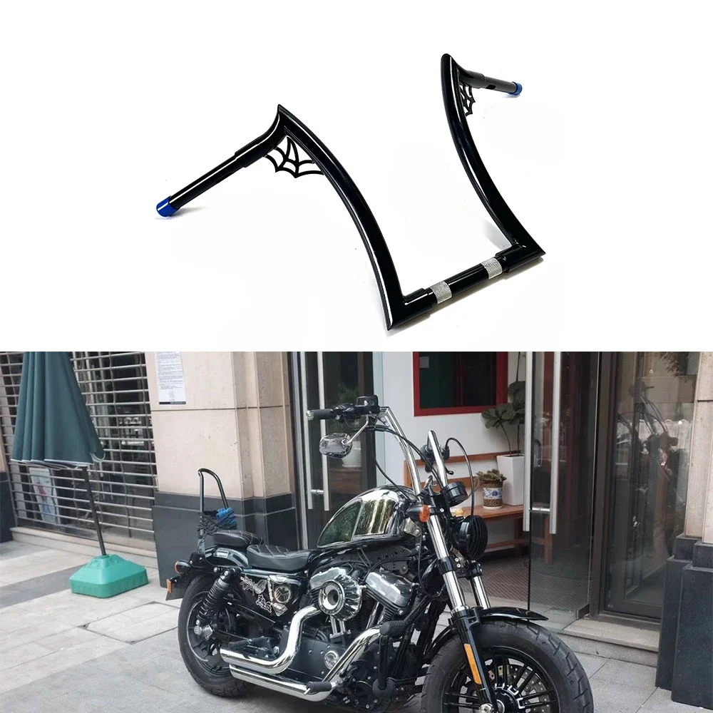 【Precise Fit】Motorcycle Custom Spider horn Handlebars 1-1/4 inches  For Harley Dayna Soft tail Fat Boy Breakout Road Glide