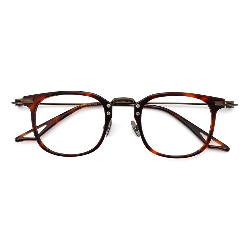 Multi colored tortoiseshell board retro trend thick edged eyeglass frame prescription matching customized progressive
