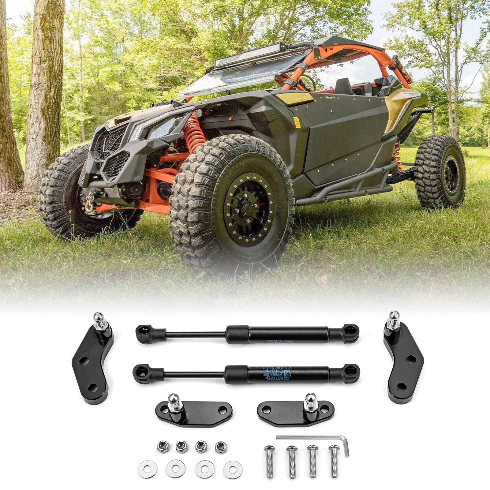 X3 Door Opener Kits Door Shocks Struts Front or Rear Door Opener for 2017-2024 Can Am Maverick X3 and X3 Max UTV Accessories