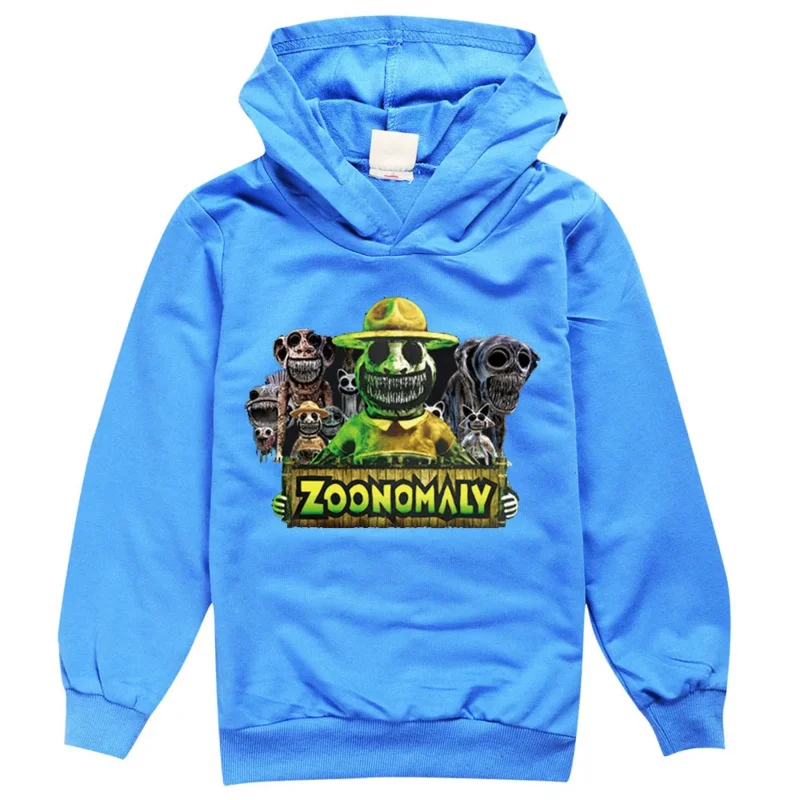 2025Zoonomaly свитер с капюшоном, толстовки Zoonomaly Song, весна-осень, детская одежда для маленьких девочек и мальчиков, одежда для малышей, Рождество G123