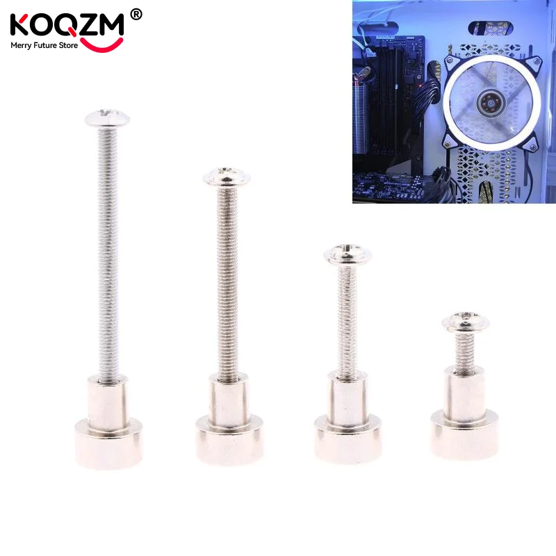 4Pcs DIY Modified Cooling Desktop Fan Cooling Tool Magnetic Screw Fixed Fan Magnetic Nut Fixing Chassis Fan Magnetic Screw