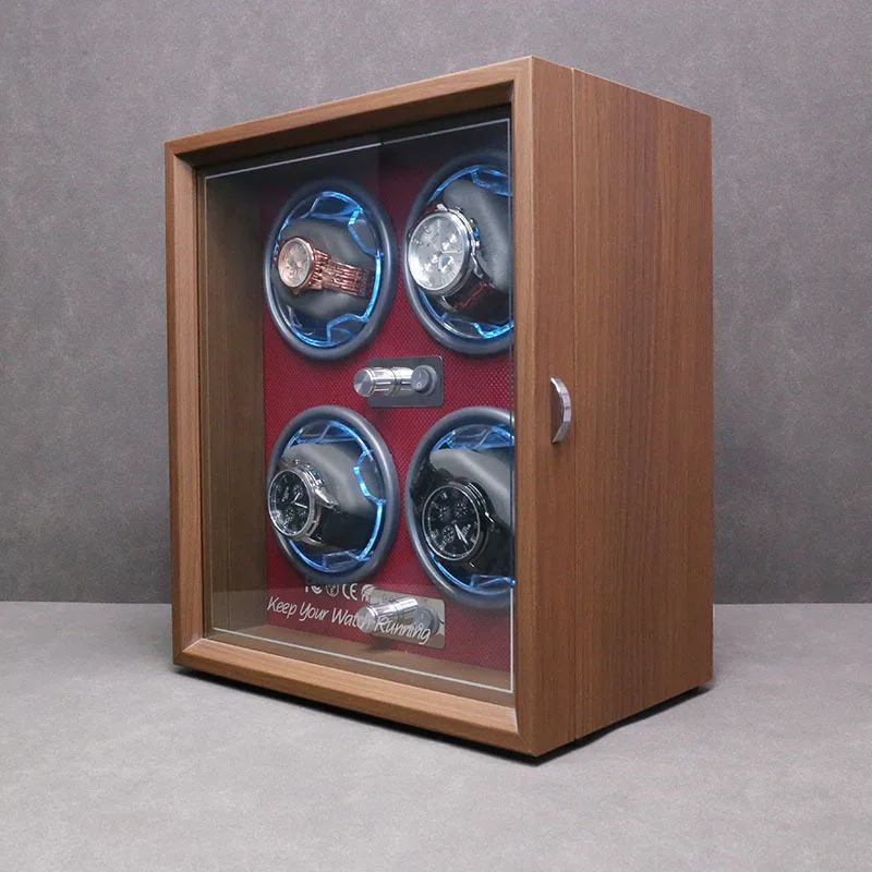 DOKW Automatic Watch Winder with LED Watch Box Jewelry Display Storage for Watch Collectors