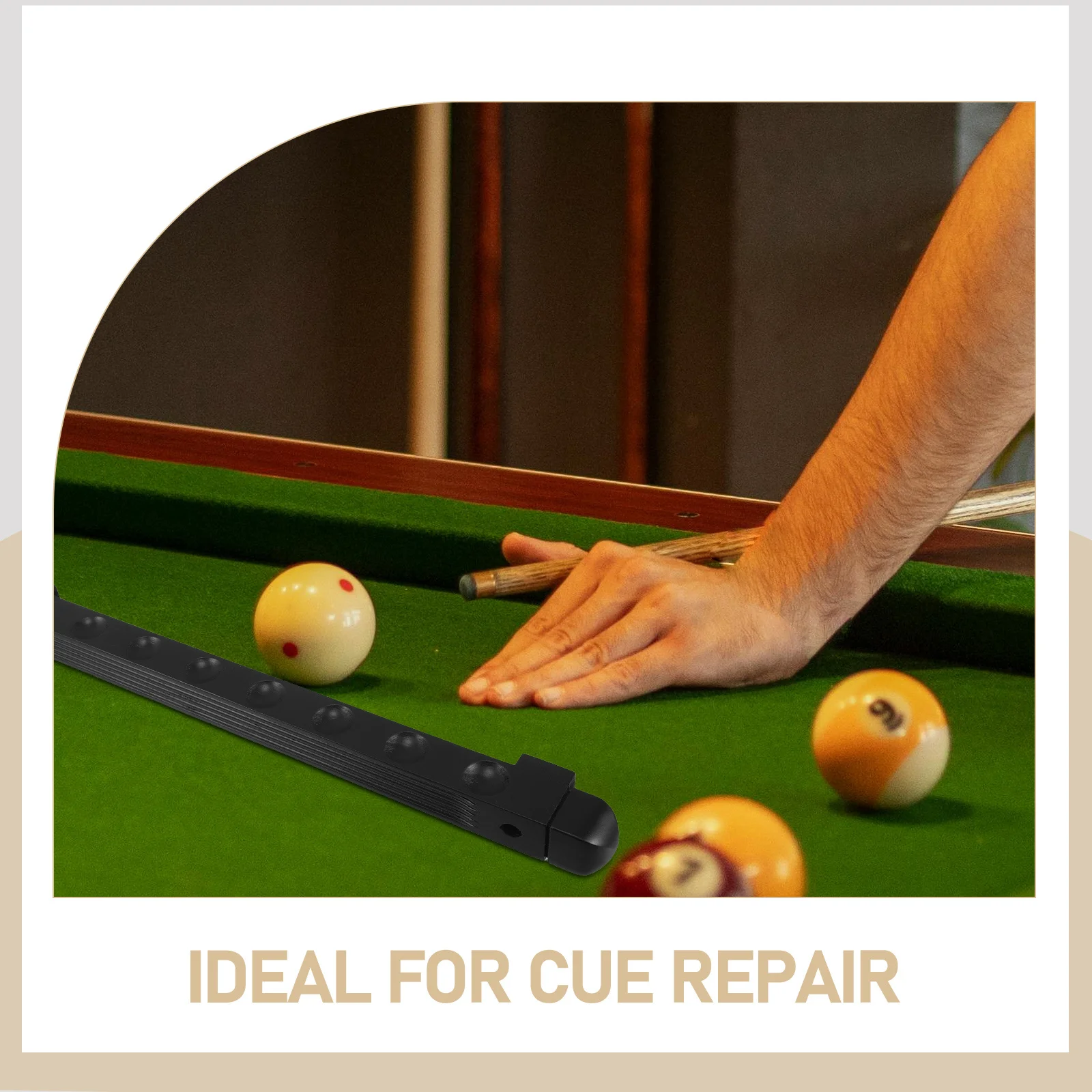 Solid Wood Pool Cue Rack Roman Style Wall Mounted Organizer Game Room Billiards Accessories Complete Set Holder Saver Table