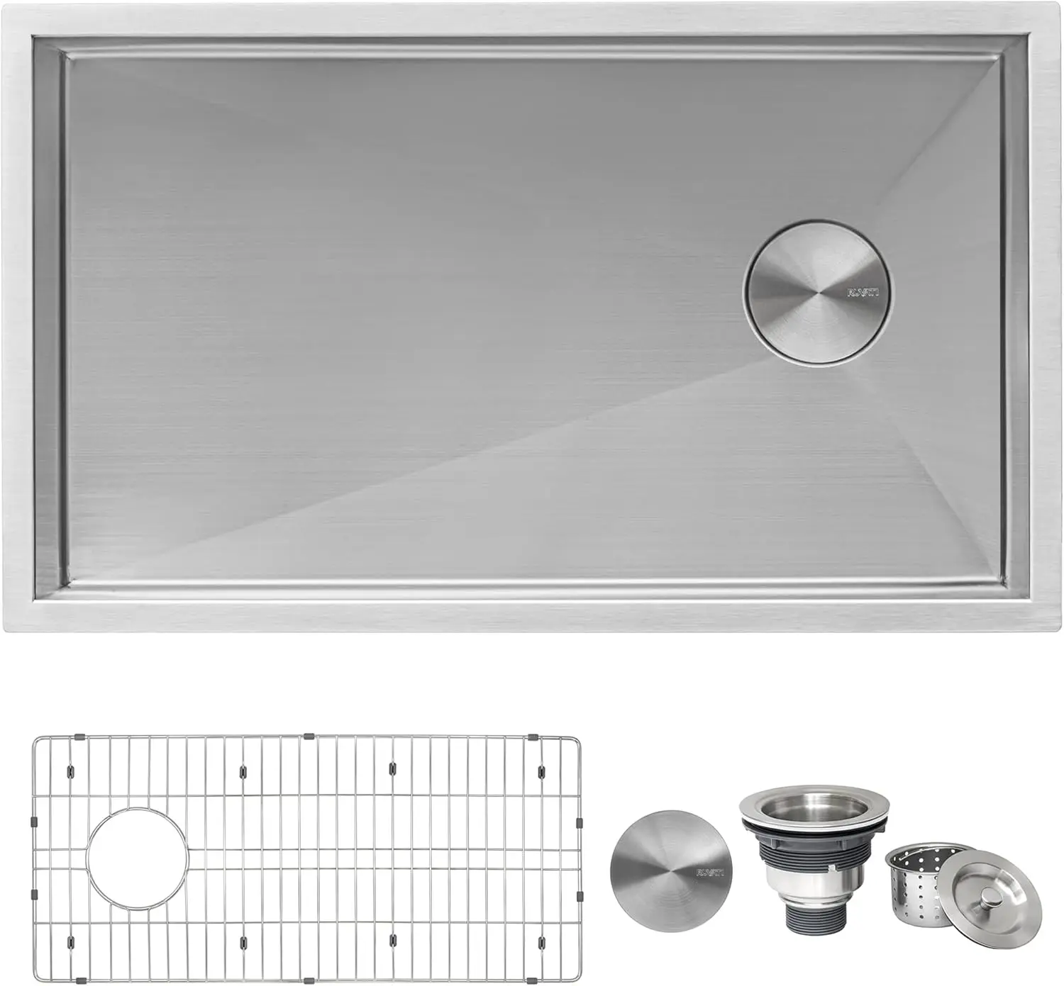 

30-inch Undermount Kitchen Sink Single Bowl, 16 Gauge Stainless Steel with Brushed Finish, Easy-to-Clean Design