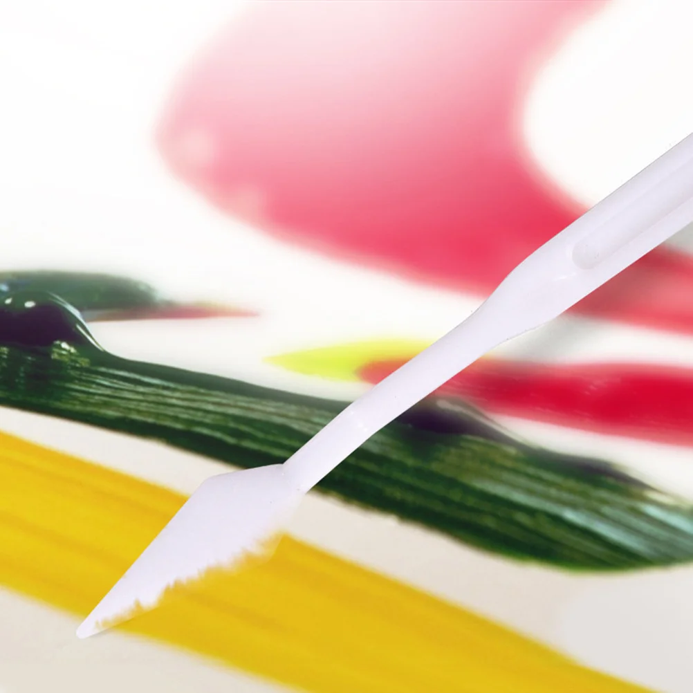 

25Pcs Plastic Painting Spatula Kit Flexible Blades Sturdy Handles Suitable for Canvas Oil Painting Drawing Craft Tools
